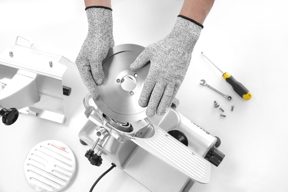 Snijbestendige handschoenen, gecertificeerd – set van 2 stuks.