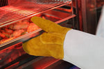 Hittebestendige lederen barbecue wanten - 2 stuks