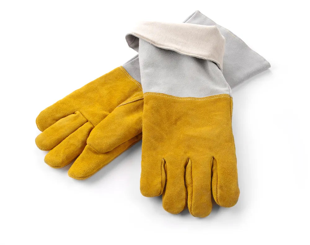 Hittebestendige leren barbecue handschoenen - 2 stuks