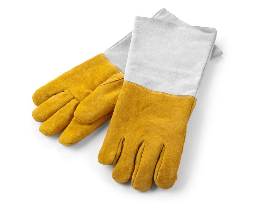 Heat Resistant Leather BBQ Gloves - Pack of 2