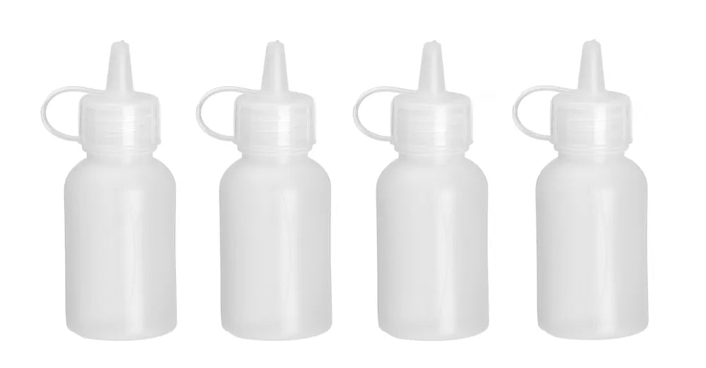 Mini saus dispenser - set van 4 stuks.
