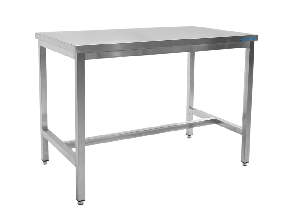 SARO Stainless steel table, without underlay - 600 mm depth, 1200 mm