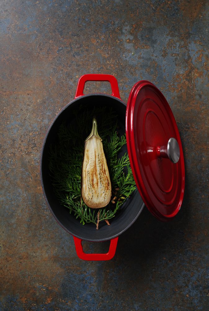 Braadpan geëmailleerd gietijzer