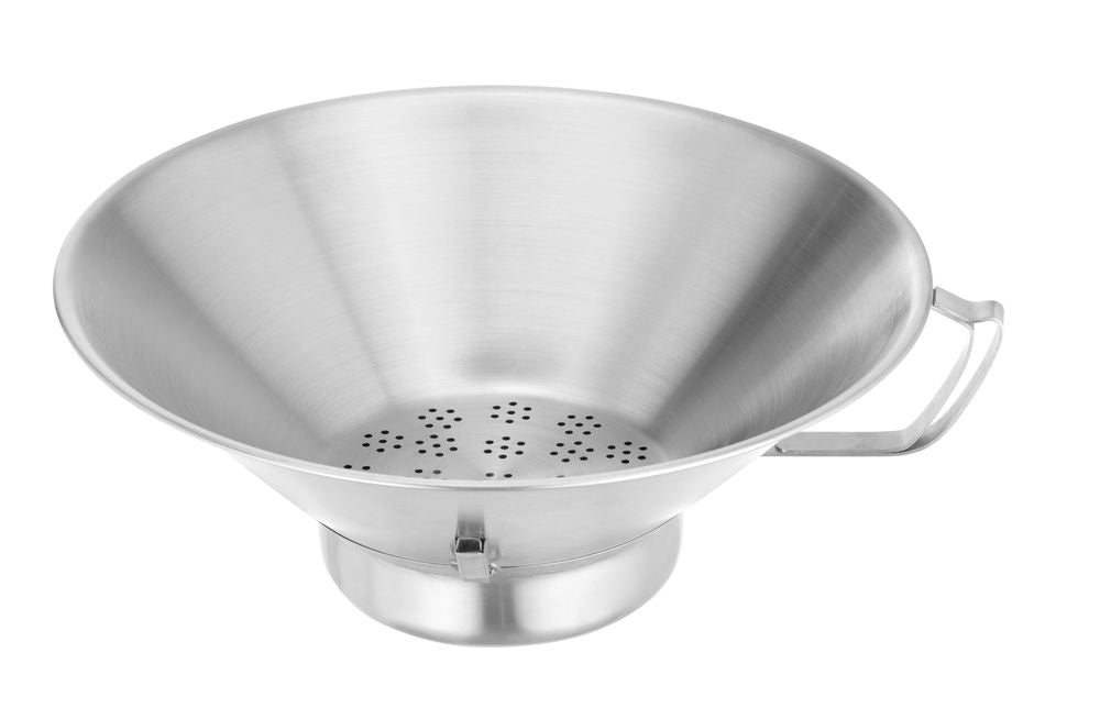 Stainless steel frying colander