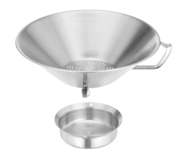 Stainless steel frying colander