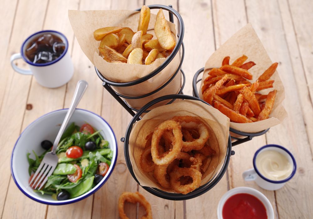 French fry bag holder