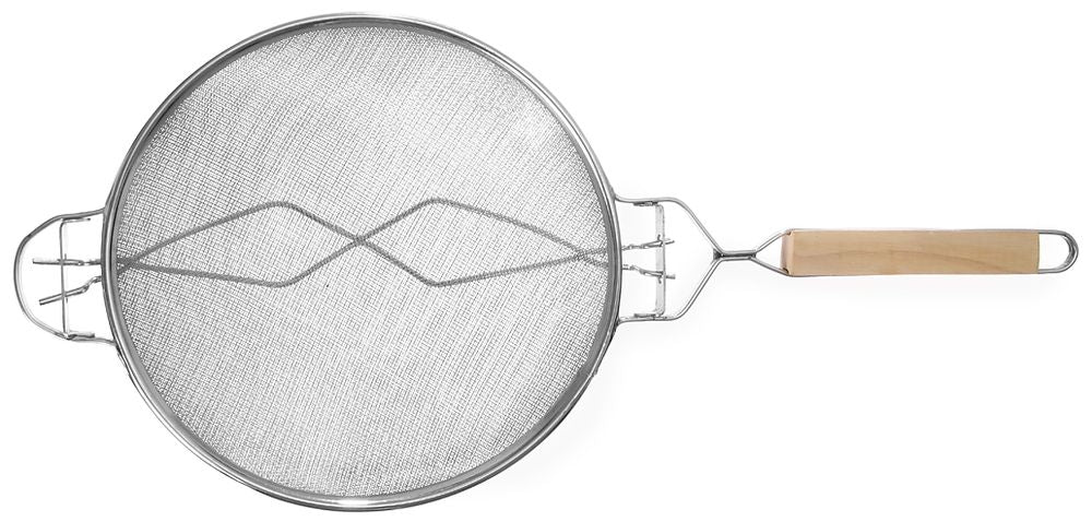 Lay-on sieve, double mesh