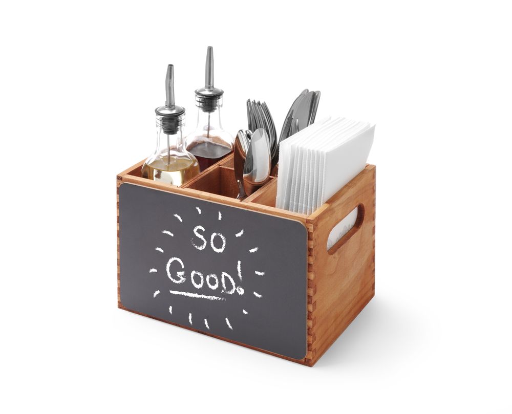 Menu en bestek kist