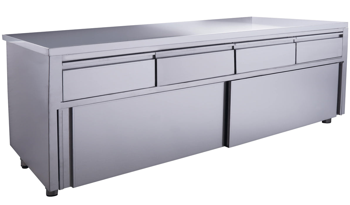SARO Sliding door cabinet - 4 drawers 1800X700mm