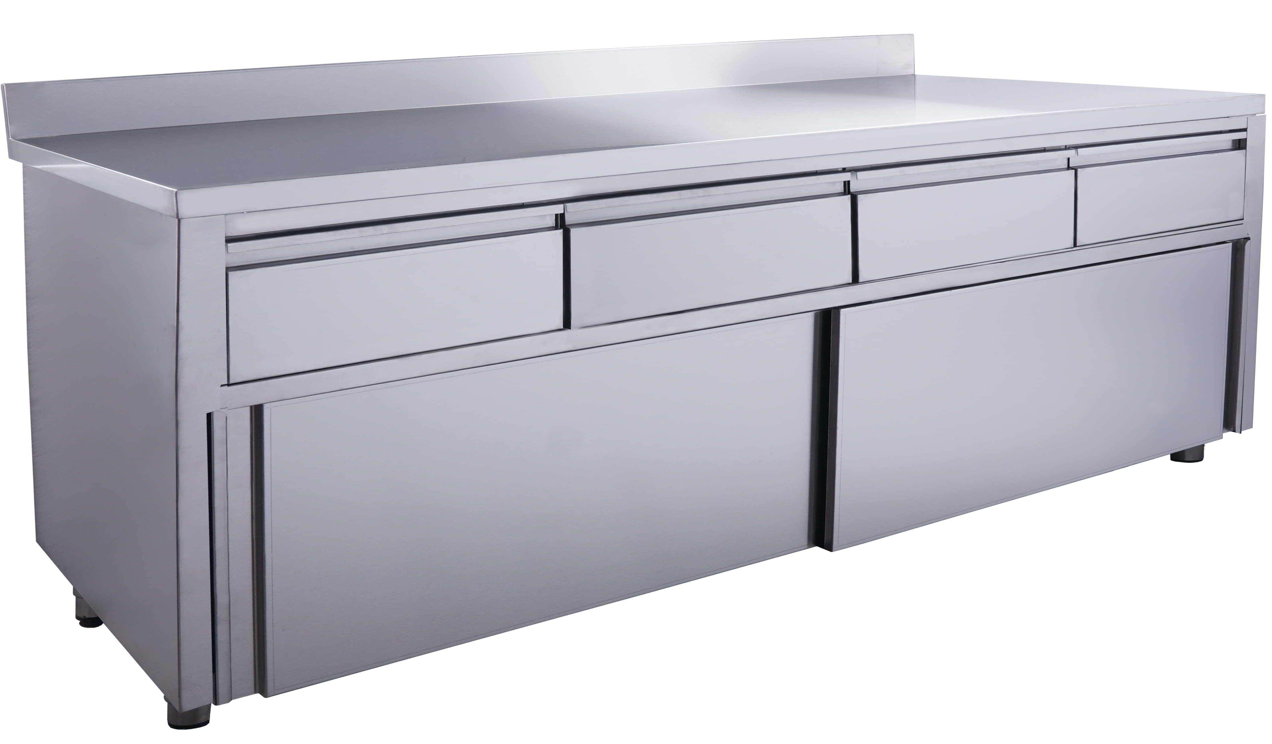 SARO Schuifdeurkast - 4 lades.1800X700mm met Opstaande rand