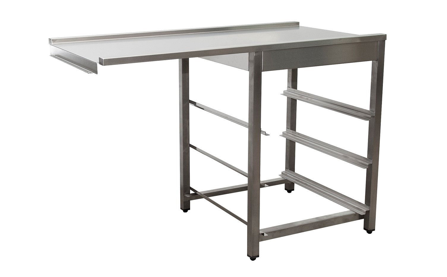 SARO afvoertafel voor vaatwasser links, 1 bak, 1200 mm