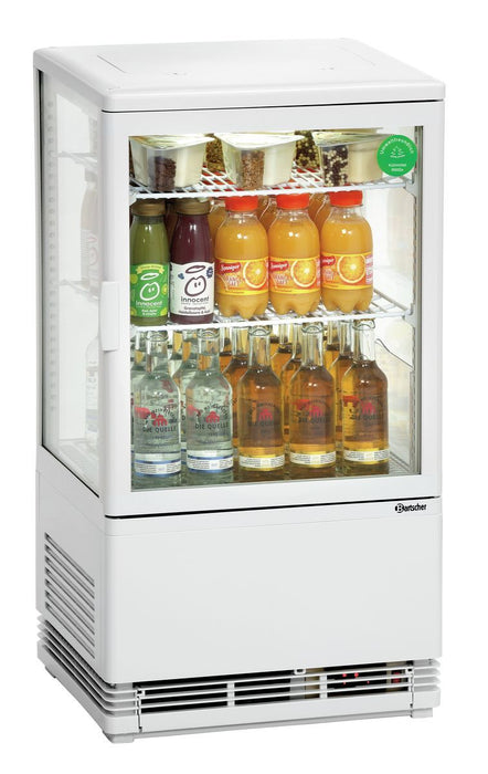Mini refrigerated display case 58L, white