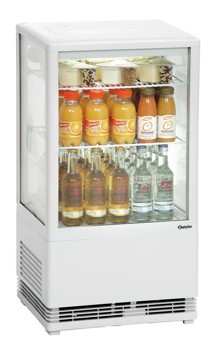 Mini refrigerated display case 58L, white