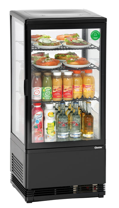 Mini refrigerated display case 78L, black