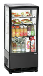 Mini-koelvitrine 78L, zwart