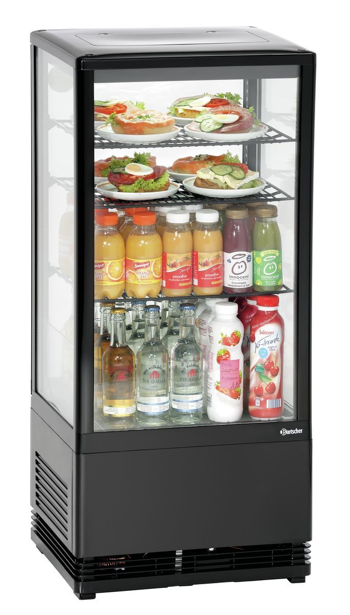 Mini-koelvitrine 78L, zwart