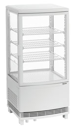 Mini-koelvitrine 75L2T wit