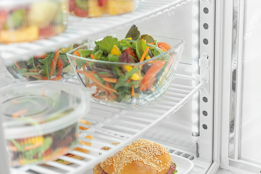Mini-koelvitrine 75L2T wit