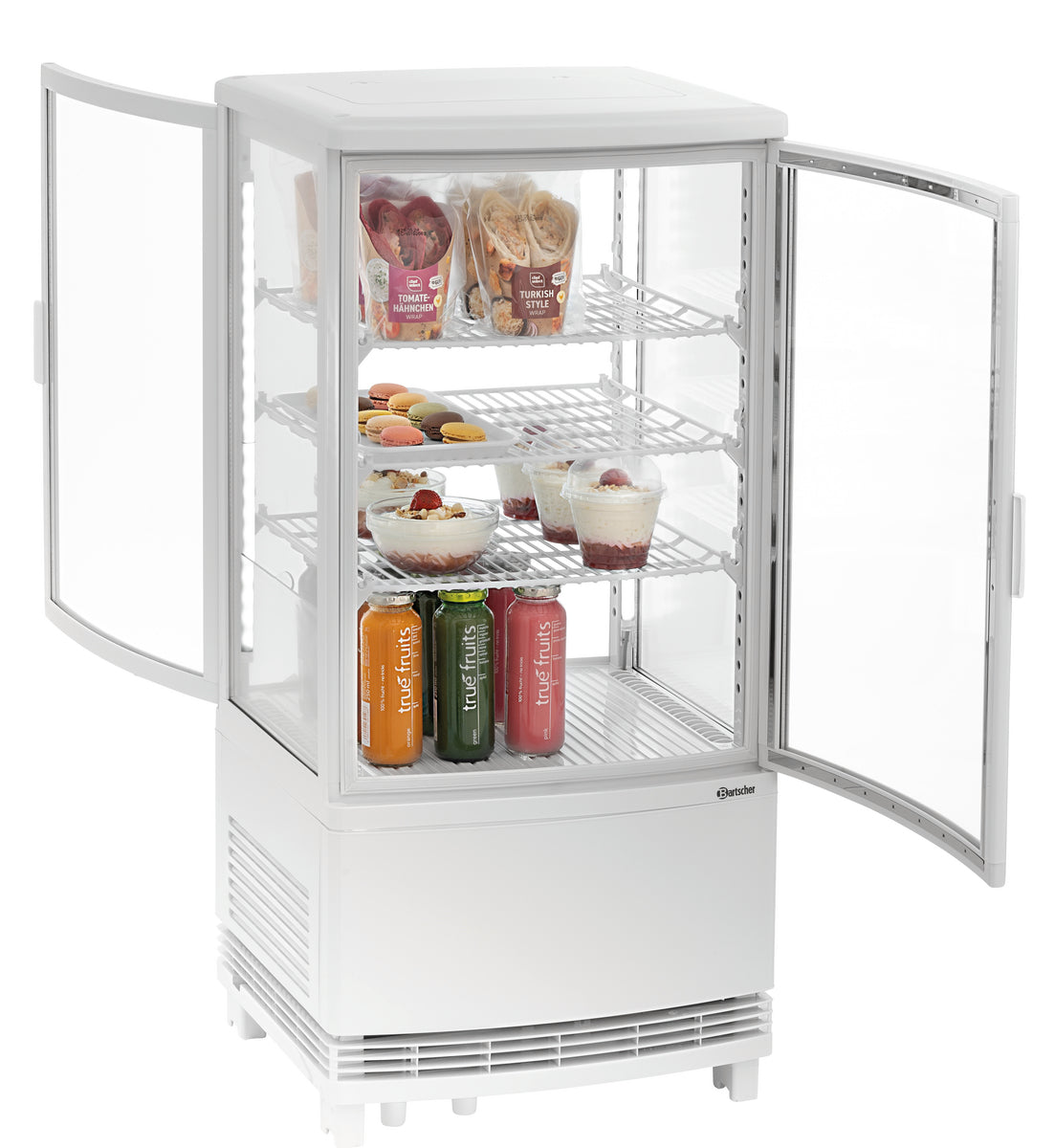 Mini-koelvitrine 75L2T wit