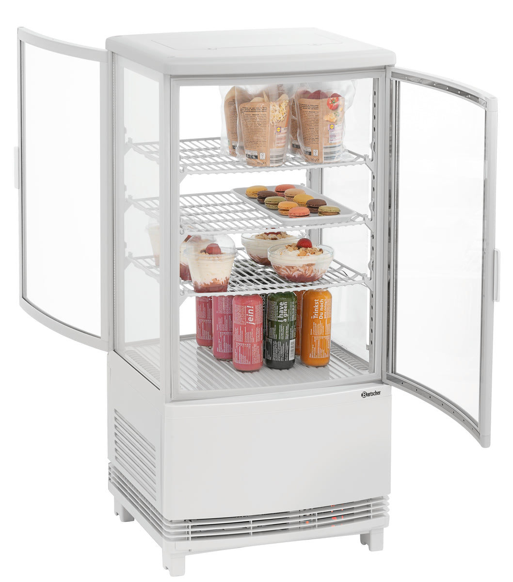 Mini-koelvitrine 75L2T wit