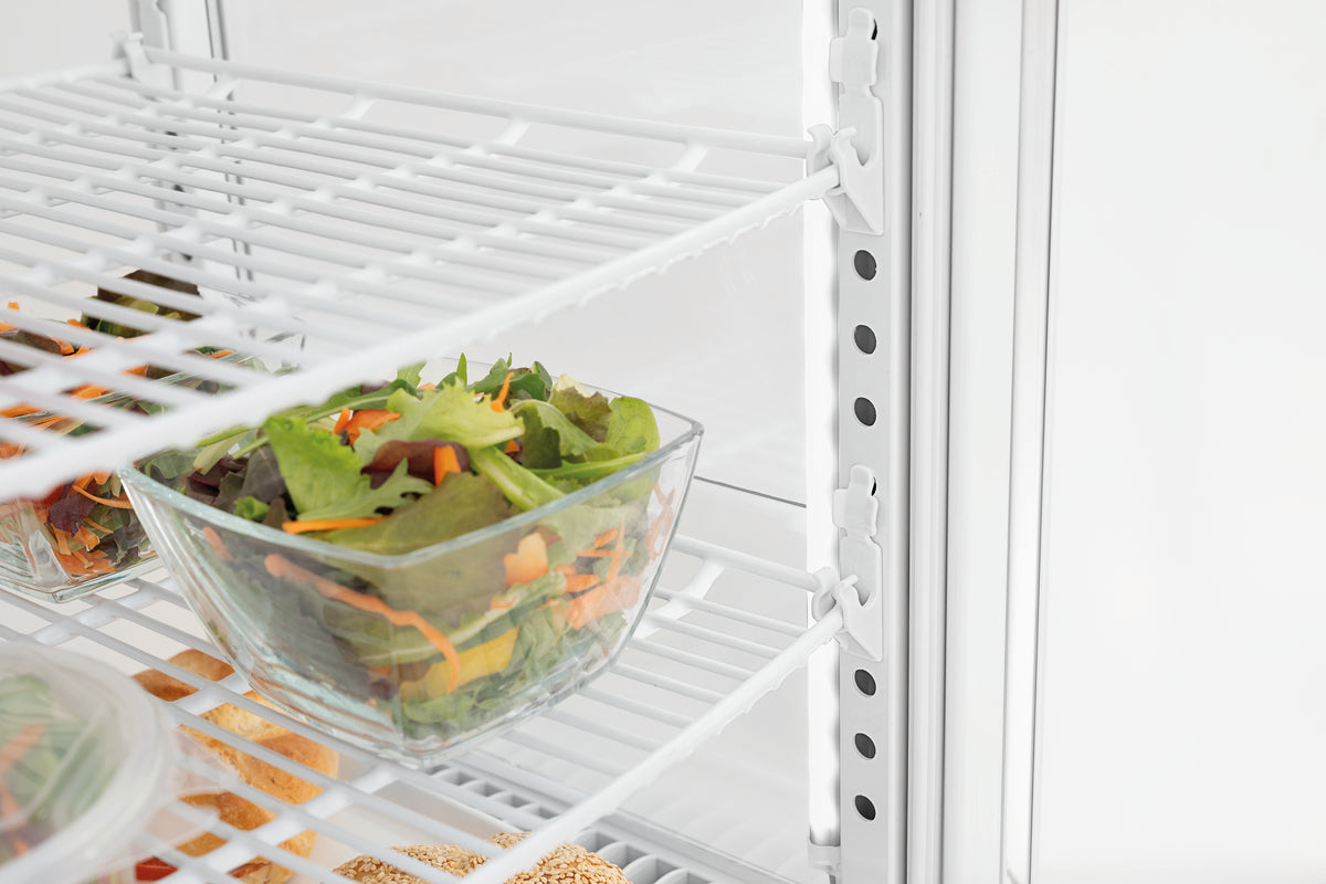 Mini-koelvitrine 75L2T wit