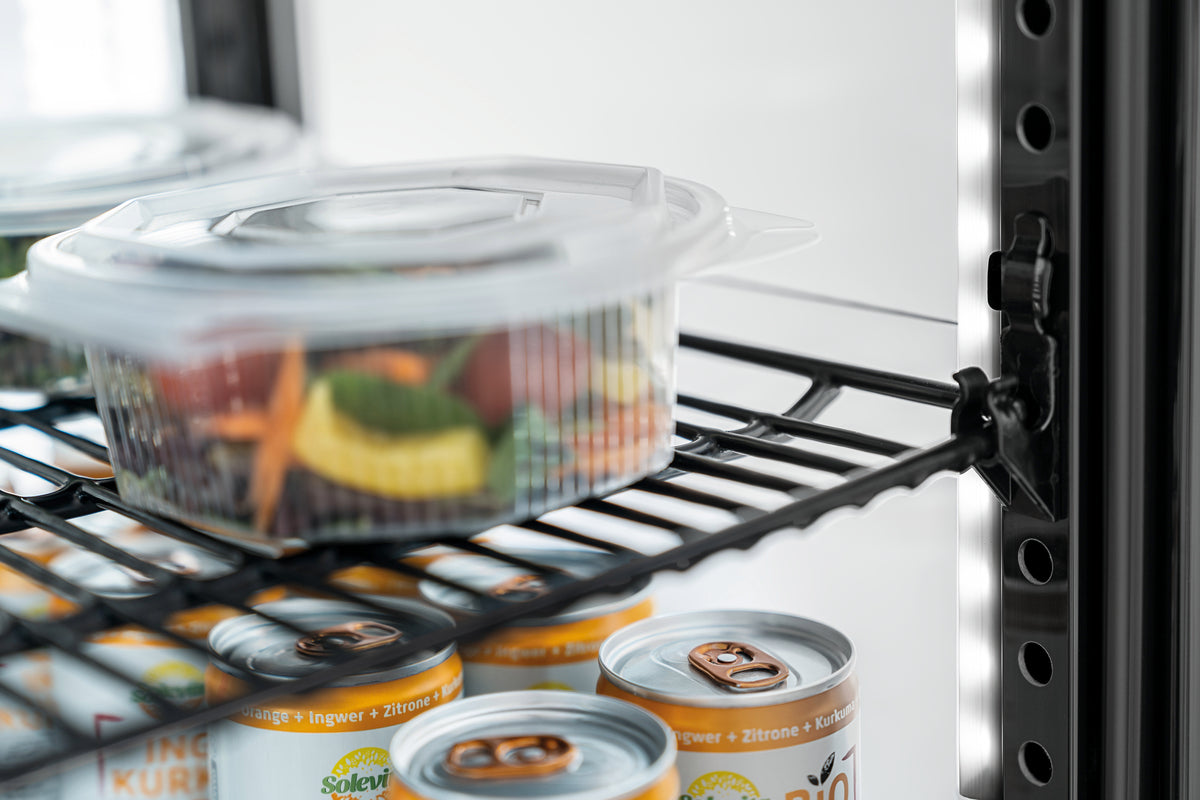 Mini-koelvitrine 75L2T zwart