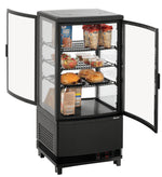 Mini-koelvitrine 75L2T zwart