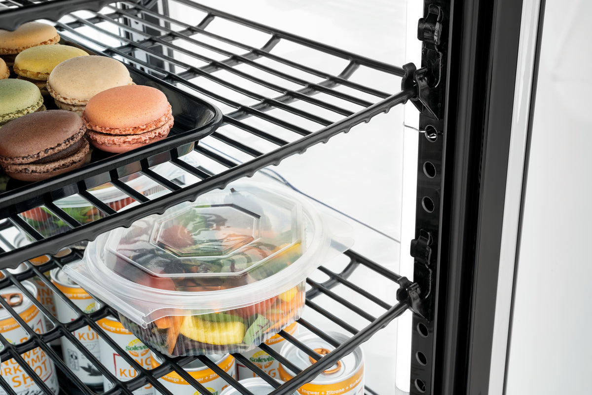 Mini-koelvitrine 75L2T zwart