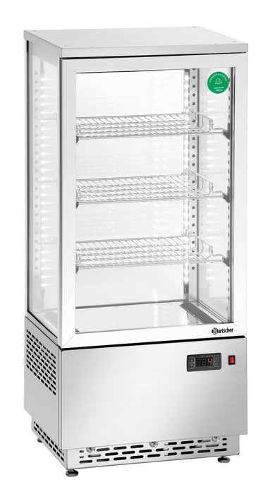 Mini refrigerated display case 78L, stainless steel
