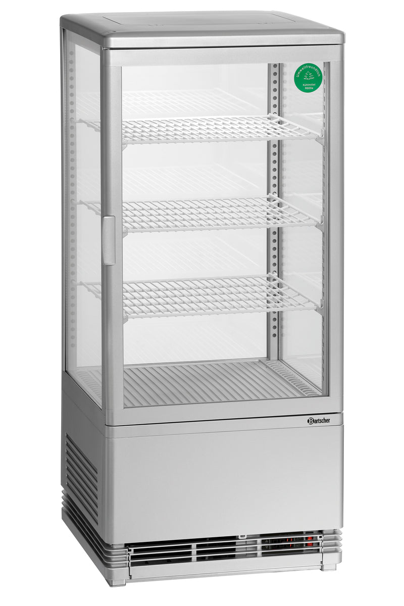 Mini-koelvitrine 78L, zilver