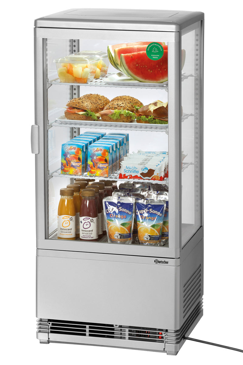 Mini-koelvitrine 78L, zilver