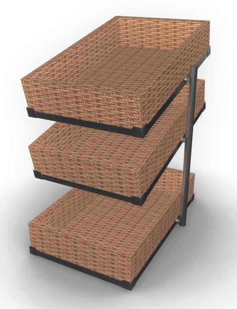 BROODMANDEN ETAGERE 3 HOOG SMAL  INCL. MANDEN