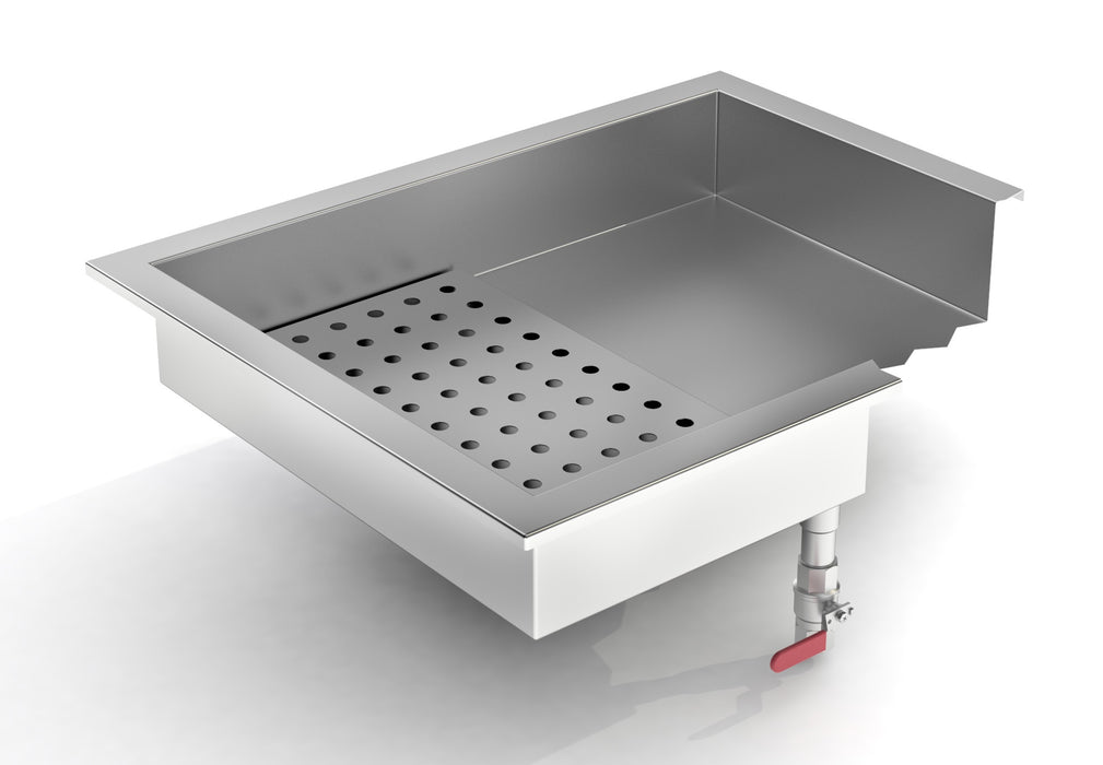CRUSHED ICE CONTAINER 1/1 GN BUILT-IN STAINLESS STEEL AISI 304