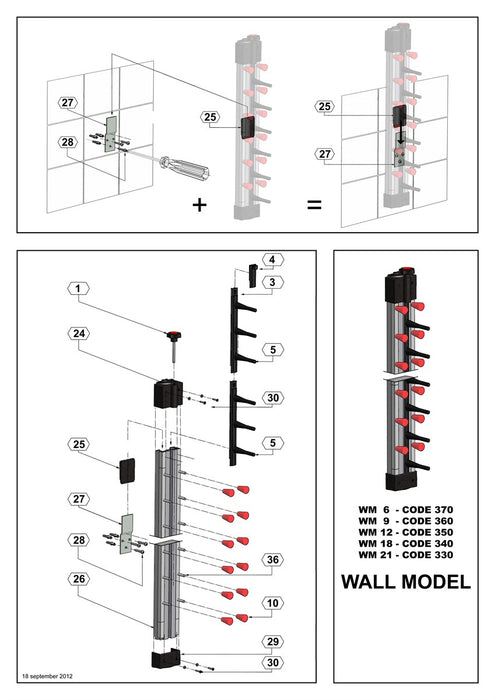 PLATE RACK WALL MODEL 6