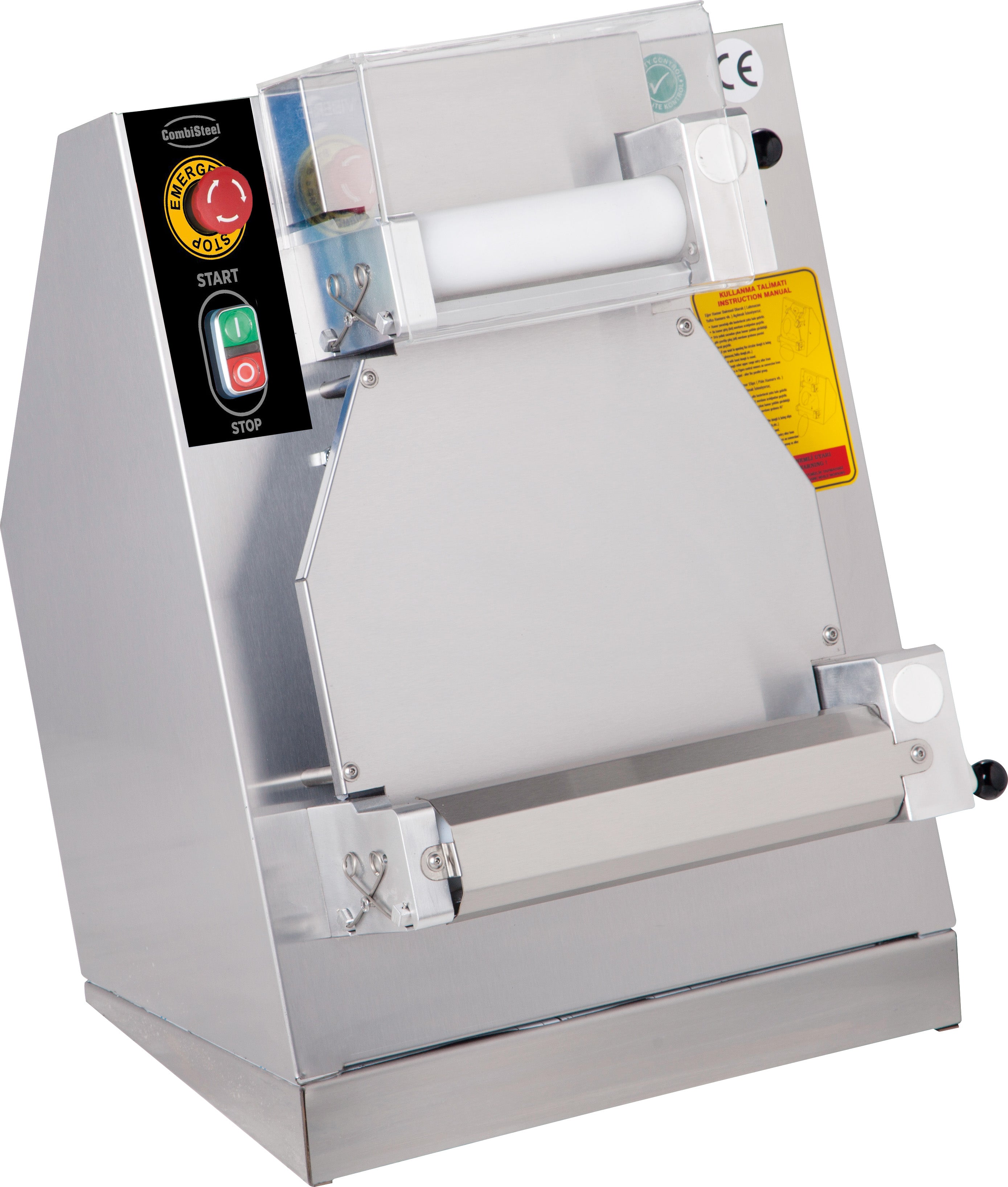 DEEGROLLER 30CM RECHT - VOLLEDIG RVS