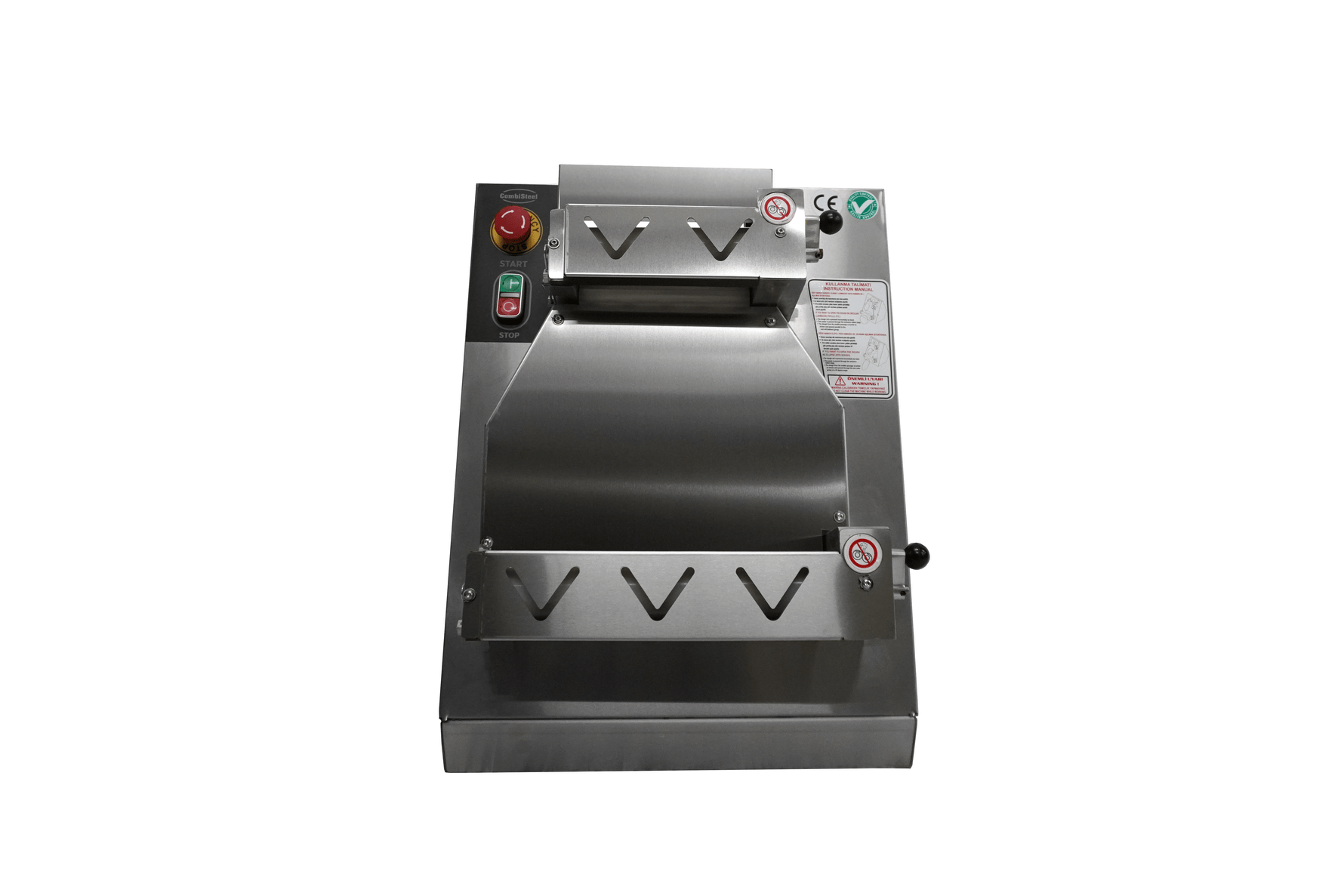 DEEGROLLER 40CM RECHT - VOLLEDIG RVS