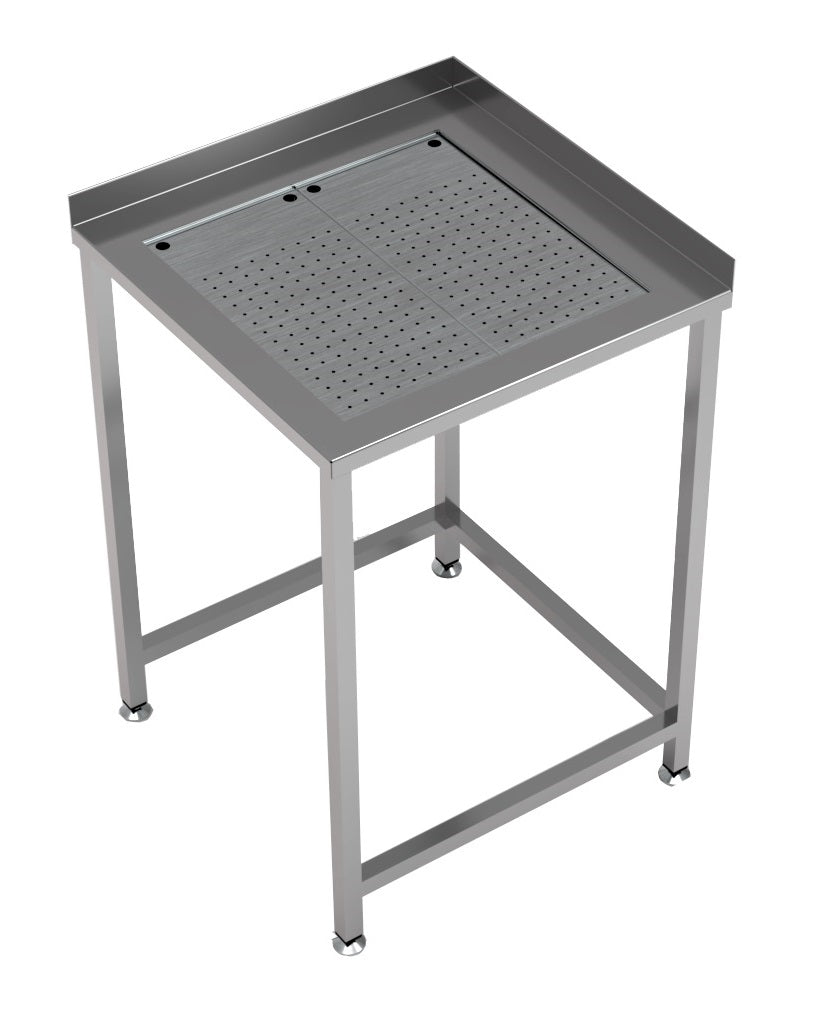 WERKTAFEL HOEK MET GEÏNTEGREERDE LEKBAK 650X650