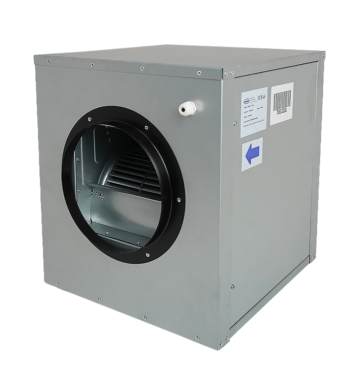 Ventilator in box AFMB-7-7-1250