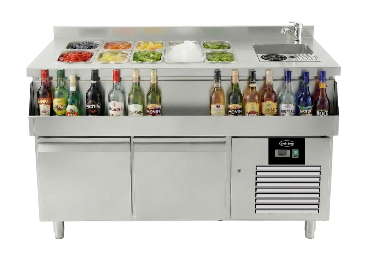 Koelwerkbank 2 deuren met cocktail bar station