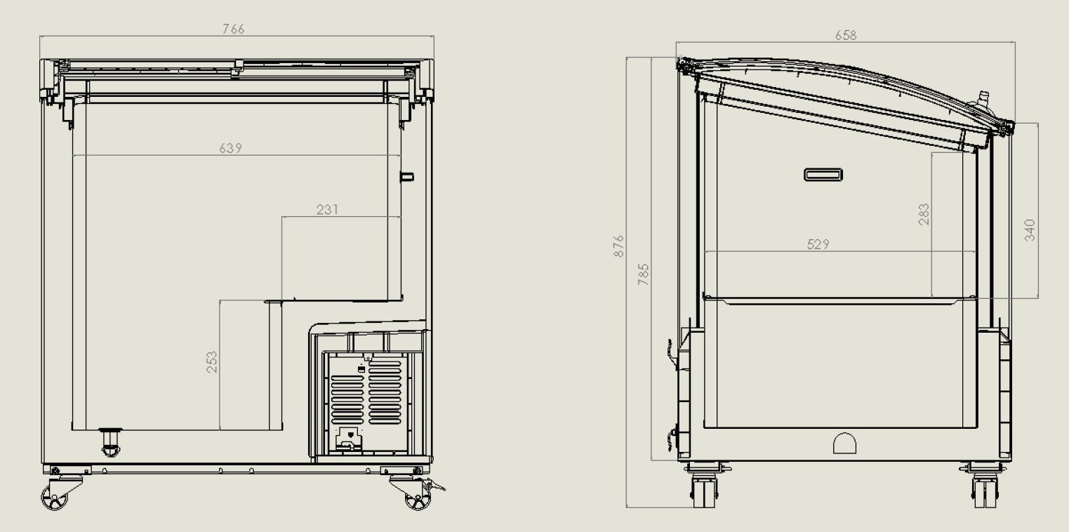 VRIESKIST GLASDEKSEL 198 L