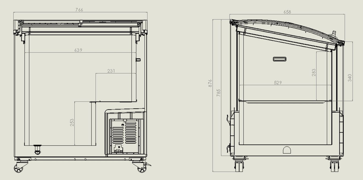 VRIESKIST GLASDEKSEL 198 L