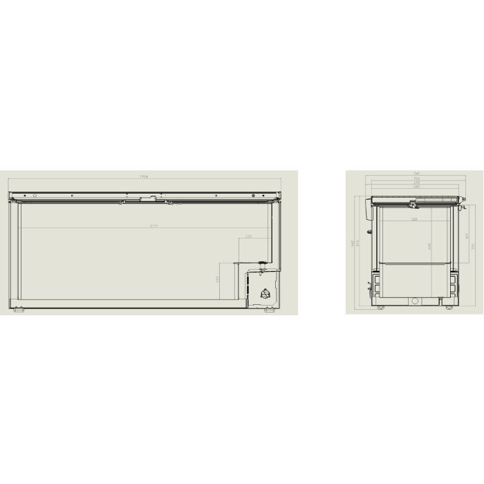 VRIESKIST RVS DEKSEL 635 L