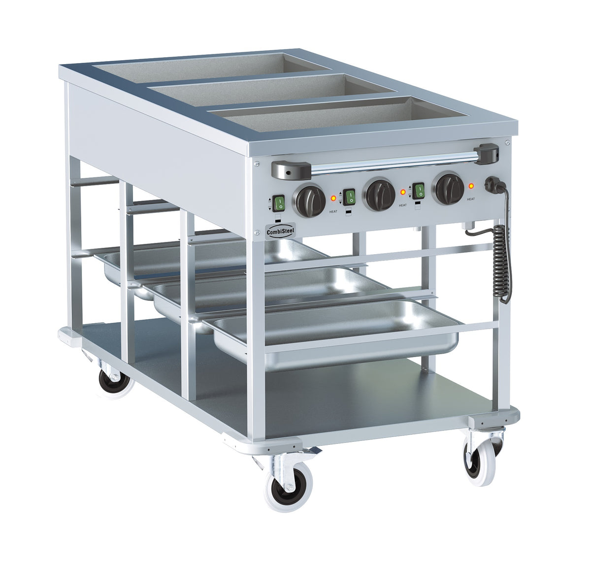 Bain-marie trolley 3/1