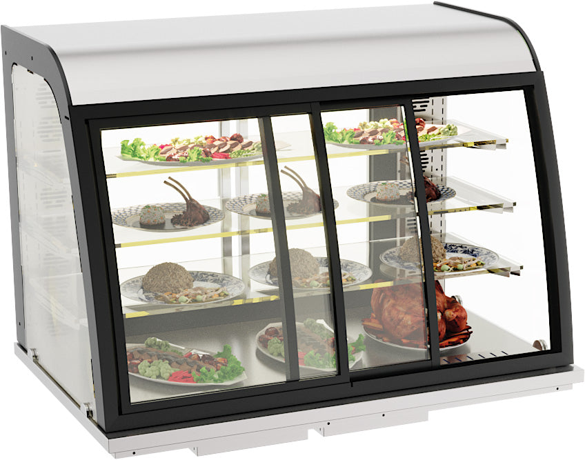 DROP-IN HOT DISPLAY CASE 140L SLIDING DOORS