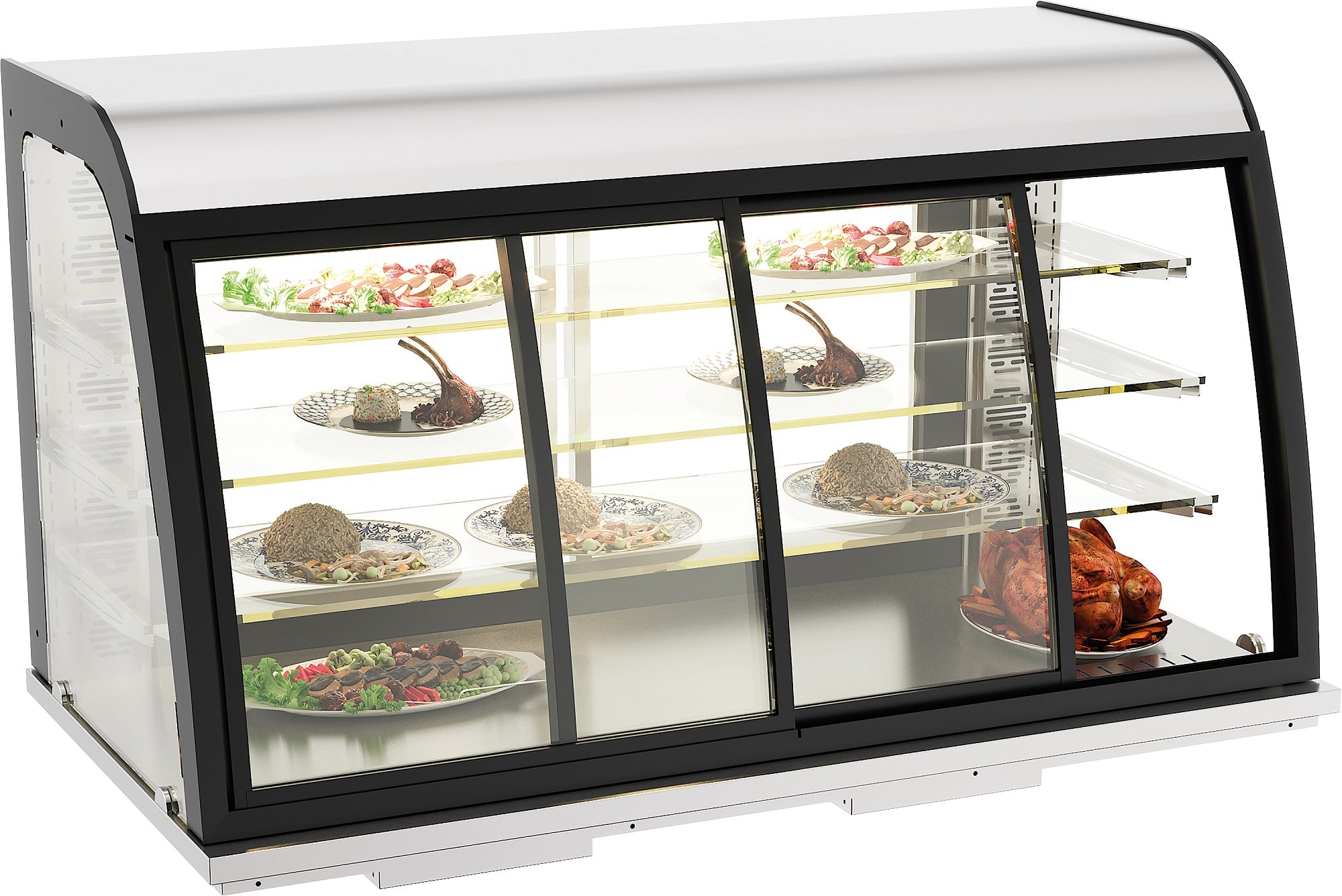 DROP-IN WARMVITRINE 155L SCHUIFDEUREN