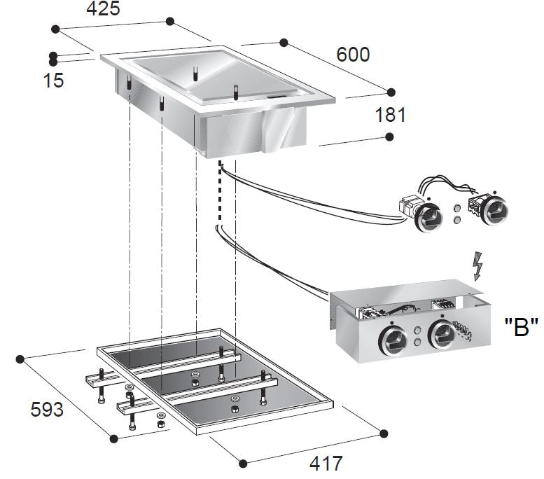 EL.BAKPLAAT GLAD 400V