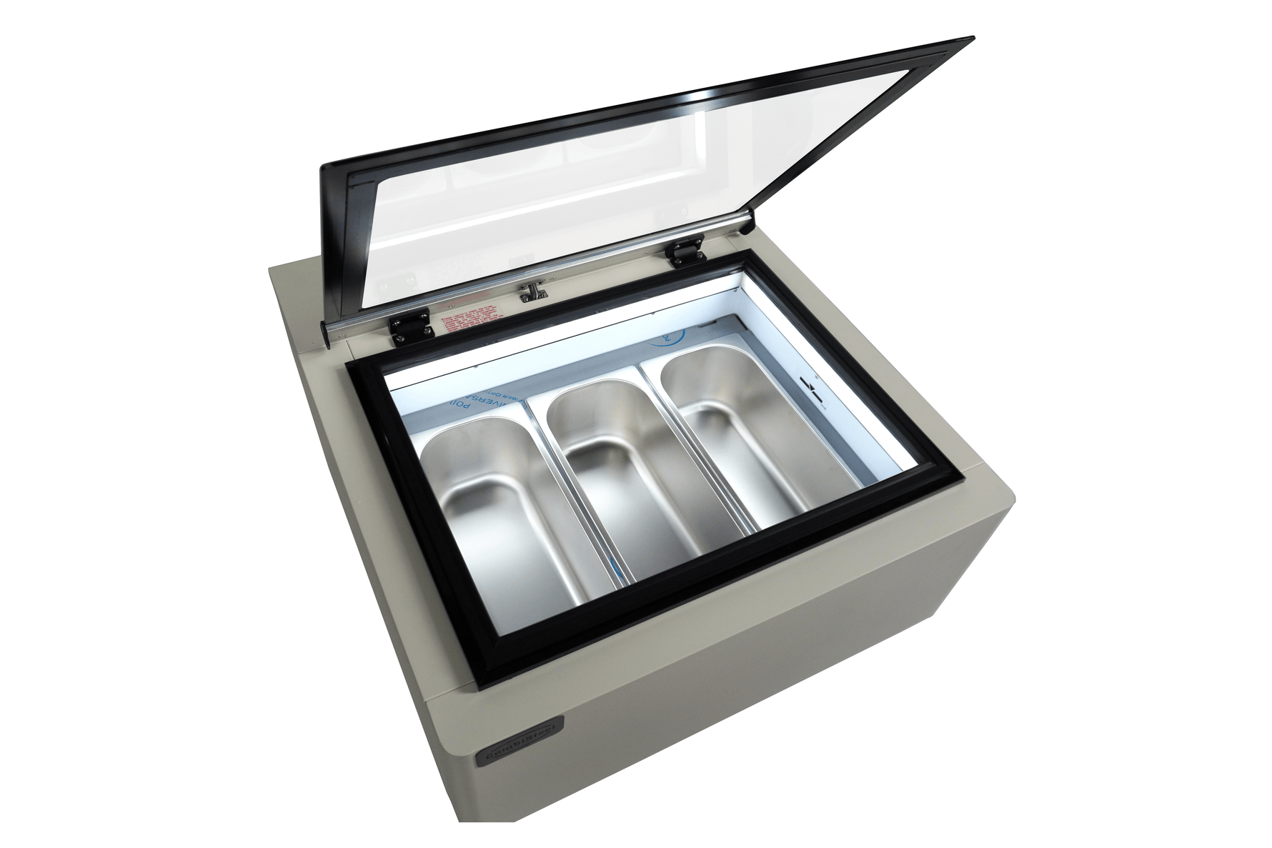 TAFELMODEL SCHEPIJSVITRINE WIT  OPENT AAN DE KLANTZIJDE