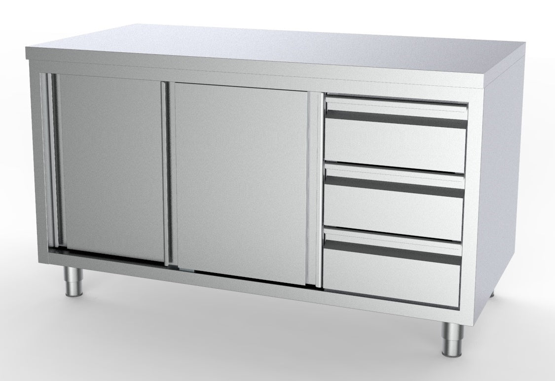 700 WERKTAFEL SCHUIFDEUREN LADEN RECHTS 1600