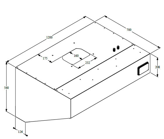 700 WALL HOOD COMPLETE 1200