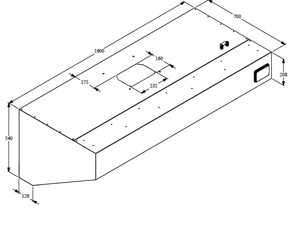 700 WALL HOOD COMPLETE 1600